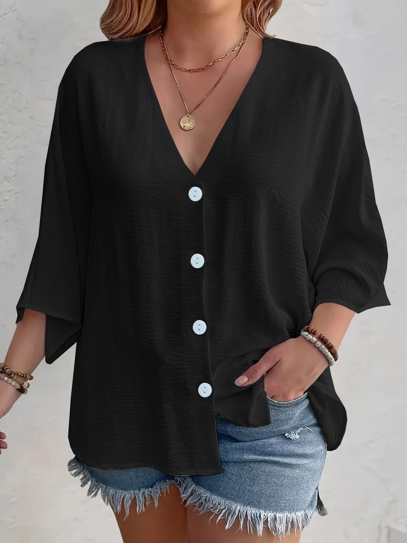 Blouse Oversize Col V