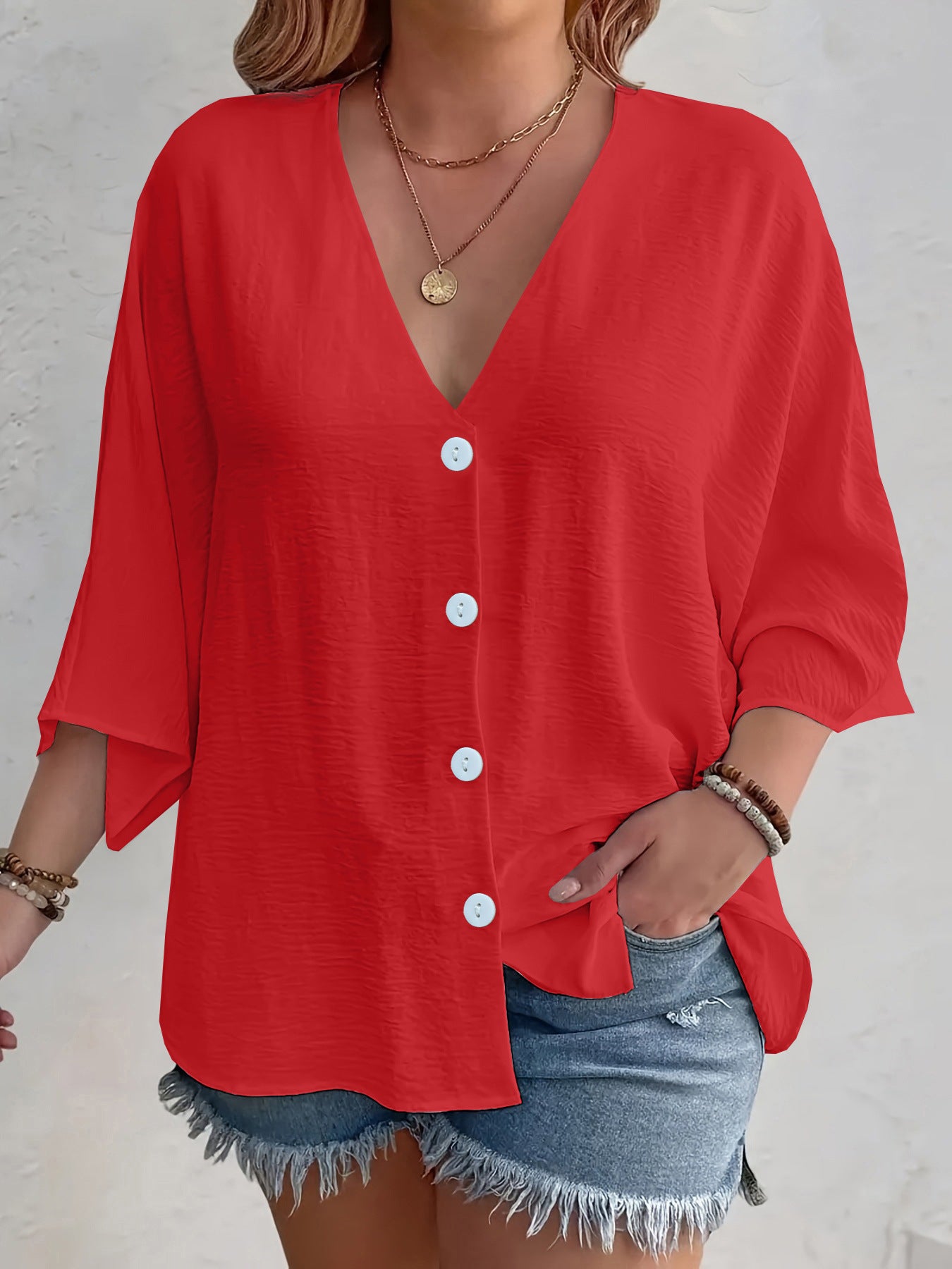 Blouse Oversize Col V