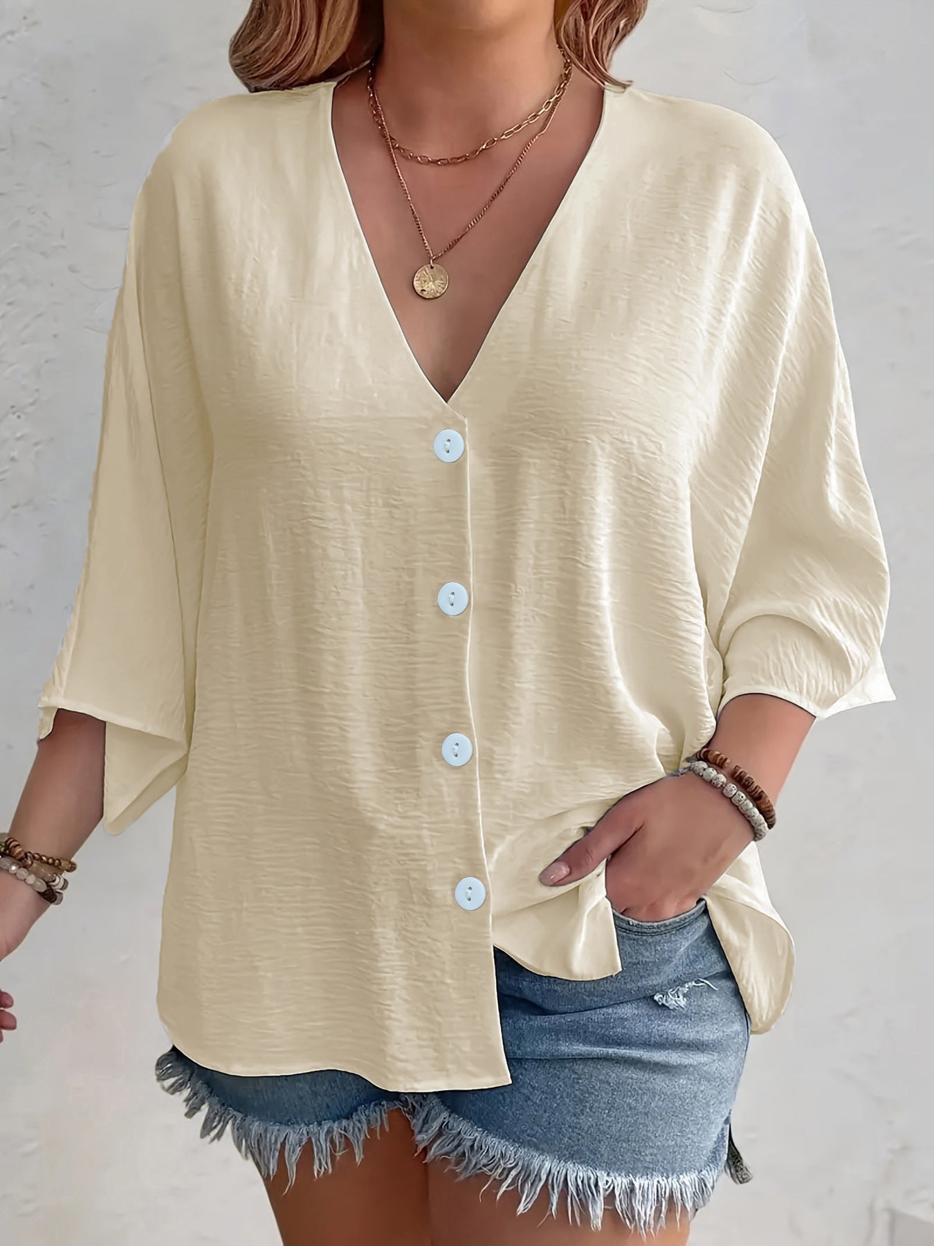 Blouse Oversize Col V